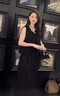 皮爾卡丹（pierre cardin）小香風(fēng)馬甲外套女2025秋新款高端歐貨洋氣老錢風(fēng)紅色短款馬夾背心 黑色 M 曬單實拍圖