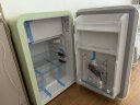 哈士奇HCK107升圆弧复古冰箱冷冻冷藏单门宿舍家用办公室小型保鲜节能低噪嵌入式超薄冰箱 BC-130RDC 107L|浅绿色|金属门把手 实拍图