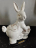 陶瓷兔子招財擺件風(fēng)水十二生肖玉兔瓷器吉祥物客廳工藝裝飾品禮物 款式三   白瓷描金款 曬單實(shí)拍圖