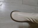 大東秋冬新款短靴百搭時(shí)髦中跟圓頭靴子后拉鏈短靴女鞋0656 曬單實(shí)拍圖