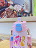 NEXT ROAD英國聯(lián)名小馬寶莉兒童保溫杯女小學(xué)生上學(xué)專用吸管杯2024新款水壺 粉色480ml+可放書包/不漏水 曬單實(shí)拍圖