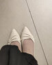 大東時(shí)尚淺口鞋女2025新款優(yōu)雅低跟內增高單鞋尖頭女鞋0717 裸/膚色 36 曬單實(shí)拍圖