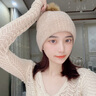 瑪麗亞·古琦（MARJA KURKI）毛線(xiàn)護耳針織毛球防寒帽保暖羊毛帽子女溫暖的海6MM171175咖 曬單實(shí)拍圖