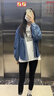 雙口袋大碼鯊魚褲加絨打底褲女秋冬外穿2024新款保暖瑜伽褲芭比褲 星耀黑 雙口袋 春秋款 L 100-115斤 曬單實拍圖