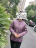 恒源祥中老年羽絨夾棉服女奶奶裝內膽媽媽輕薄小棉襖外套老人太太裝保暖 紫色 2XL 曬單實(shí)拍圖