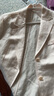 OVV2023春夏新款女裝三?？劭删磉?9MM絲麻微收腰西服外套 粉紅（凈色）12 M 曬單實(shí)拍圖