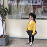 mlgt kids童裝女童毛衣秋季新款純色寶寶上衣兒童針織衫半高領(lǐng)假兩件 黃色 100cm 曬單實(shí)拍圖