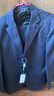 羅蒙（ROMON）中年男士西服套裝父親寬松商務(wù)休閑職業(yè)正裝中老年爸爸西裝婚禮裝 三扣寬松藏青色西服+西褲 XL 180 145-160斤 曬單實(shí)拍圖