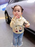 優(yōu)奇斷碼撿漏  女寶寶衛(wèi)衣春款外出連帽女童上衣嬰兒衣服休閑洋氣衣服 杏黃 90cm 曬單實(shí)拍圖