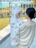 夏娃貝比（evebaby）嬰兒披風(fēng)斗篷冬季保暖外出寶寶兒童秋冬加絨外套衣嬰幼兒防風(fēng)披肩 奇幻房屋 雙層厚款（可伸手） 曬單實(shí)拍圖