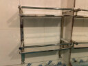正山（Zhengshan） 浴室置物架免打孔304不锈钢毛巾架卫生间置物架厨卫五金挂件 40cm双层带杆 实拍图