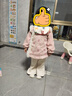 歡喜小熊 兒童褲子寶寶春秋外出加厚長褲女童秋季新款休閑打底褲闊腿褲 杏色 80 cm 曬單實拍圖