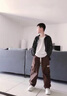 淘尼鼠男童褲子春秋新款季2024中大童工裝褲寬松兒童長(zhǎng)褲孩闊腿休閑褲潮 咖啡色 160 曬單實(shí)拍圖