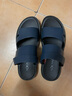 奧康新品涼鞋男韓版潮夏沙灘鞋男真皮舒適休閑皮涼鞋男透氣 藍色新款185739069 38 曬單實(shí)拍圖