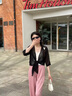 兔芊（TUQIAN）真絲披肩桑蠶絲夏季短款薄款外搭開衫真絲短款純色外搭配子防曬衫 黑色 M 適合106斤以內(nèi) 曬單實拍圖