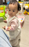 迷你巴拉男女童秋冬新款可愛(ài)護肚寶寶加絨背帶褲子 奶白10504 80 cm 曬單實(shí)拍圖