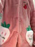 童話課堂童裝女童秋冬裝家居服兒童法蘭絨女孩睡衣長袖寶寶套裝冬季 草莓款 160碼建議身高145-155厘米左右 曬單實拍圖