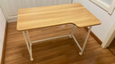 舒福思折疊書(shū)桌移動(dòng)學(xué)習電腦桌家用成人簡(jiǎn)易寫(xiě)字辦公桌臥室床邊折疊桌子 【單桌】L型折疊桌柚木色 曬單實(shí)拍圖