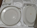 傳世瓷 碗碟套裝 家用景德鎮(zhèn)骨瓷碗筷歐式陶瓷器吃飯?zhí)淄氡P子中式餐具 如意58件10人裝 曬單實(shí)拍圖