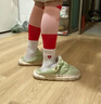 九燦專業(yè)肌能壓力護(hù)腿套瘦小腿襪套男女健身運(yùn)動(dòng)跑步跳繩壓縮護(hù)膝襪子 粉色 M【小腿周長(zhǎng)30CM-38CM】 曬單實(shí)拍圖