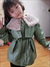 迪士尼（Disney）女童派克服外套新款荷葉領(lǐng)風(fēng)衣式大衣兒童加絨加厚皮衣時(shí)髦加絨衣 綠色派克外套 110 建議身高100cm 曬單實(shí)拍圖