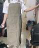 庫(kù)恩瑪維純色鹽系減齡背帶裙女2024年夏季新款少女風(fēng)中長(zhǎng)款連衣裙K55582 卡其綠 S 曬單實(shí)拍圖