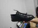 洛克華菲（Rock Fairwhale）男鞋真皮小白鞋男百搭潮流休閑鞋男大碼新款男士板鞋歐洲站軟皮鞋 黑色 41 曬單實(shí)拍圖