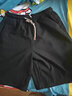 妙奕嘉夏季外穿短褲男寬松運動(dòng)沙灘冰絲褲速干褲子休閑五分褲中褲大褲衩 黑色冰絲男士休閑短褲 XL 【建議115-130斤】 曬單實(shí)拍圖