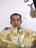 NASALIKE金色亮面衣服男精神小伙黃金色嘻哈夾克衫棒球服亮片潮流演出外套 金色 XL 曬單實拍圖