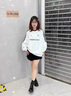 珂卡芙女靴白色厚底馬丁靴2024新款秋冬單靴爆款增高靴子法式短靴子女 米色 38 曬單實(shí)拍圖