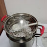 鋼米 湯鍋304不銹鋼不銹鋼湯鍋家用加厚燃氣電磁爐專用鍋大雙耳小燉鍋 鋼米第三代高湯鍋（帶蒸籠） 26cm 曬單實拍圖