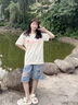 衣然呈品破洞牛仔短褲男夏季薄款水洗寬松美式潮牌炸街設(shè)計(jì)感毛邊五分中褲 藍(lán)色 XL【建議125-140斤】 曬單實(shí)拍圖