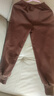 樂(lè )班比（LEBANBI）童裝女童褲子春秋冬季加絨兒童中大童一體絨褲子舒適衛褲5-14歲 咖啡色加絨 150(建議身高140CM) 曬單實(shí)拍圖
