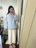 妙奕嘉棉服女外套女士棉襖棉衣2025新款秋冬季女裝短款加厚小個(gè)子面包服 【baby藍】葫蘆格翻領(lǐng)棉服 M 【推薦110斤以下】 曬單實(shí)拍圖