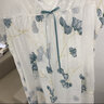 達(dá)爾麗睡裙女夏季新款全棉短袖紗羅V領(lǐng)蕾絲邊寬松中長款睡裙薄款家居服 T8222209-079-孔雀藍(lán) L【建議體重100-120斤】 曬單實(shí)拍圖