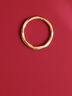 周六福5D硬金黃金戒指女莫比烏斯環(huán)生日禮物計價(jià)A019631 18號 約1.3g  曬單實(shí)拍圖