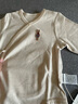 babylove新生兒包屁衣春秋純棉長袖嬰兒三角哈衣爬服彩棉滿月寶寶居家衣服 無染彩棕 52cm 曬單實拍圖