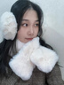 雪倫朵圍脖女冬季毛絨加厚護頸保暖圍巾女韓版百搭學(xué)生交叉毛領(lǐng)套裝 2件套【圍脖+耳罩】 曬單實(shí)拍圖