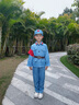 洛之潮兒童紅軍演出服小紅軍衣服八路軍新四軍紅星閃閃六一六一表演服裝 紅軍女款 120 曬單實(shí)拍圖