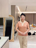 俞兆林（YUZHAOLIN）媽媽夏裝冰絲針織小衫2024新款洋氣短袖t恤翻領(lǐng)寬松母親節(jié)上衣服 淺青色 2XL 建議130-140斤 曬單實拍圖