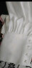 香蕉宝贝（BANANA BABY）春秋季法式小众系带领气质长袖衬衫女上衣D213CS589 白色 M 实拍图