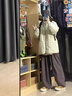 鏡莎可愛(ài)秋冬羽棉襖絨服女棉服女短款復古棉衣寬松小個(gè)子冬季夾棉外套 豆綠 均碼【可備注碼數】 曬單實(shí)拍圖