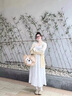 YOMC2024韓系甜美蝴蝶結(jié)鏤空慵懶風(fēng)毛衣開衫小香風(fēng)V領(lǐng)針織衫外套女 藍(lán)色蝴蝶結(jié)開衫 M 曬單實(shí)拍圖