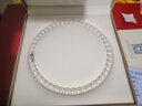 南熙【7圻搶】正圓珍珠項鏈女?huà)寢尶畹疅o(wú)核串珠女（舞喆）生日禮物 長(cháng)43cm 9-10mm 曬單實(shí)拍圖