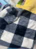 艾薇毯子办公室披肩毯飞机毯沙发午睡空调盖毯斗篷  黑白大格 实拍图