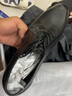 沙馳（SATCHI）男鞋新品商務(wù)正裝皮鞋男真皮透氣擦色頭層牛皮系帶圓頭英倫德比鞋 黑色 43 曬單實(shí)拍圖