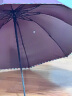 天堂 加大雨伞三折 晴雨两用商务伞10骨大雨伞男女 暗红紫 实拍图