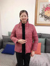 緹米媗中年媽媽短款羽絨服2025新款中老年女輕薄小棉衣女洋氣冬裝白鴨絨 橘色（羽絨服） L 建議穿110斤以?xún)?曬單實(shí)拍圖