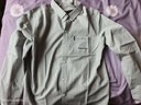 萊北 純棉男士長(cháng)袖襯衫春秋季休閑工作有帶口袋襯衣青年簡(jiǎn)約上衣服男 011灰色 XXL/180【135-150斤穿】 曬單實(shí)拍圖
