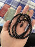 QMXD黑檀木手串珠子手鏈手持佛珠戴脖子108顆念珠多圈文玩女士紫光檀 黑檀木手串6mm 曬單實(shí)拍圖